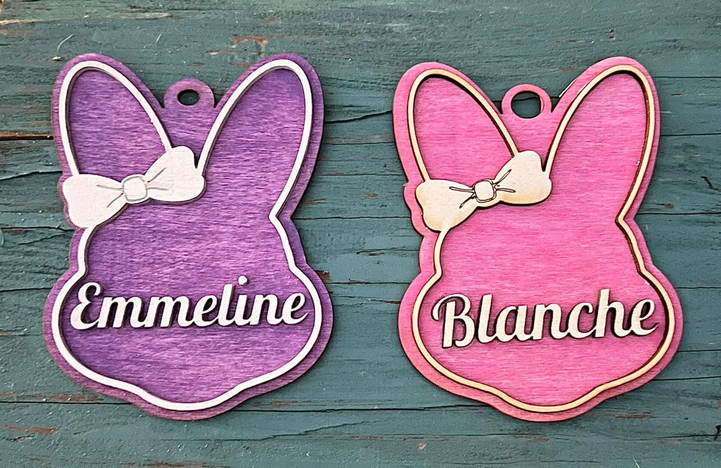 Personalized Bunny Easter Basket Tag