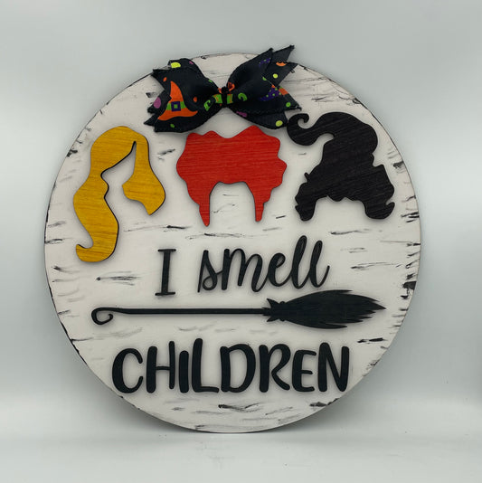 Hocus Pocus "I Smell Children" Door Sign