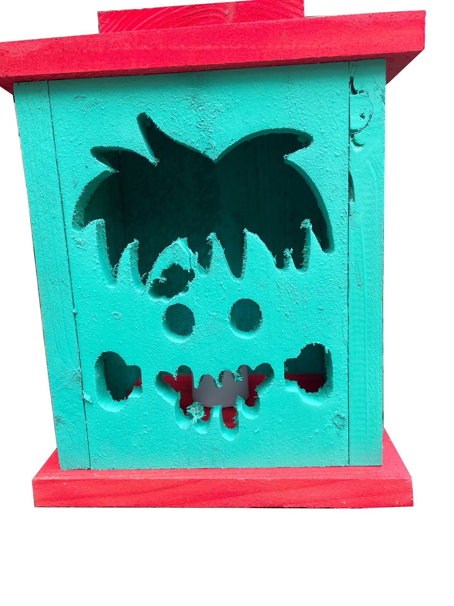 Painted Adorable cedar Jack O' Lanterns!