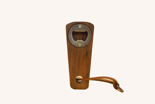 Handheld Hard Wood Bottle Top Opener with Tie