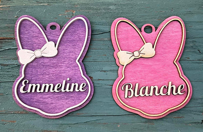 Personalized Bunny Easter Basket Tag