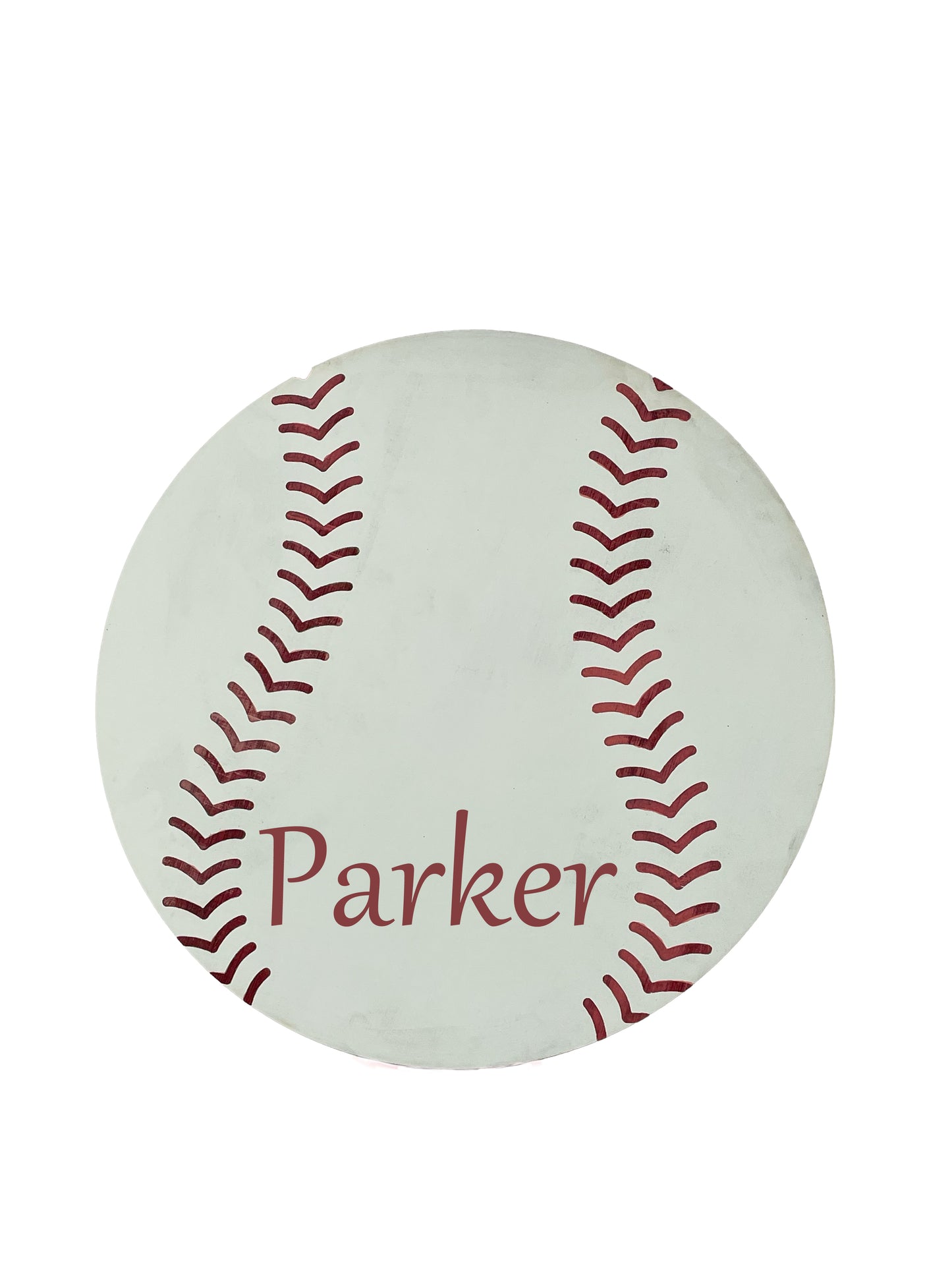 Baseball nursery name sign, round name sign, sports nursery, boy name sign, boy nursery sign, custom baseball name sign, baseball baby sign