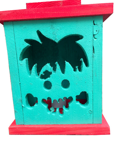 Painted Adorable cedar Jack O' Lanterns!