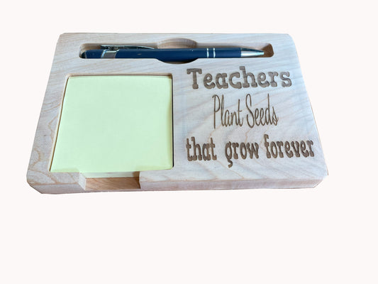 Notepad & Pen Hold, Teacher Appreciation Gifts, Sticky Note Holder, Post it Holder, End of Year Gift for Teacher