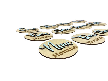 3D Baby Monthly Milestone Markers