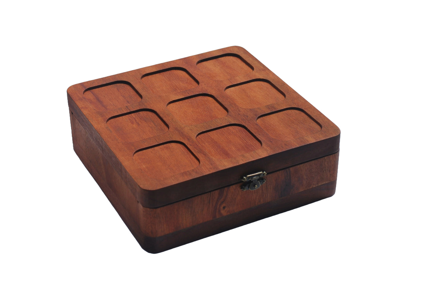 Handcrafted Exotic Wood Travel Tic Tac Toe Game